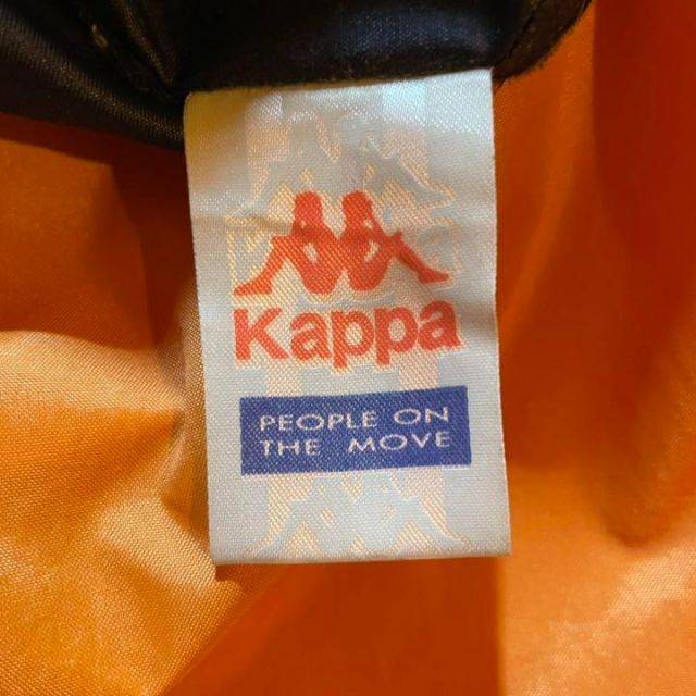 90s KAPPA ハーフボタン中綿キルティング スウェット オレンジ系