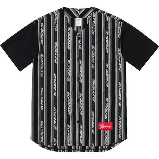 【M】Supreme Jacquard Logo Baseball Jersey