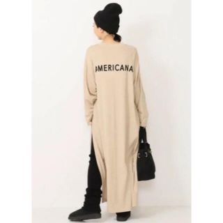 アメリカーナ(AMERICANA)のお値下げ★ アメリカーナ　サイドzipスウェットワンピース(ロングワンピース/マキシワンピース)