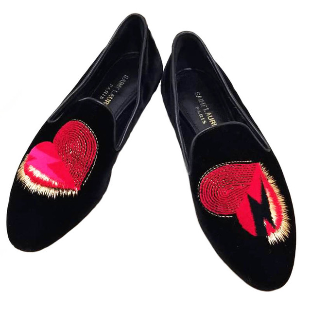 サンローラン SAINT LAURENT ベルベットローファー ローフ