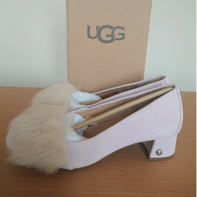 新品 アグ UGG パンプス 24cm ダブルミラベルフラッフヒール