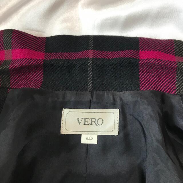 VERO テーラードジャケット　チェック柄　ヴィンテージ レディースのジャケット/アウター(テーラードジャケット)の商品写真