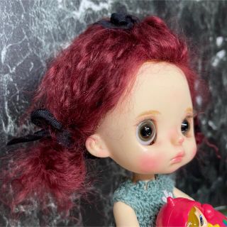 blythe _wm-647ルビーワイン⭐️チベットラムウィッグ