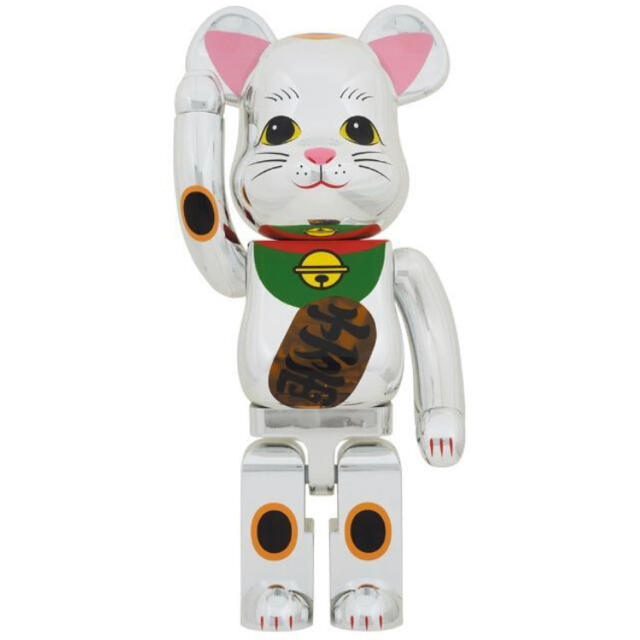 BE@RBRICK 招き猫 銀メッキ 発光 1000％エンタメ/ホビー