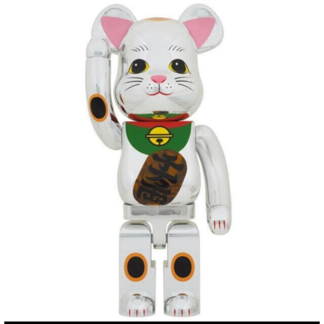 BE@RBRICK 招き猫 銀メッキ 発光 1000%