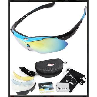 スポーツサングラス 偏光レンズ uv紫外線99％カット 男女兼用 フリーサイズ(サングラス/メガネ)