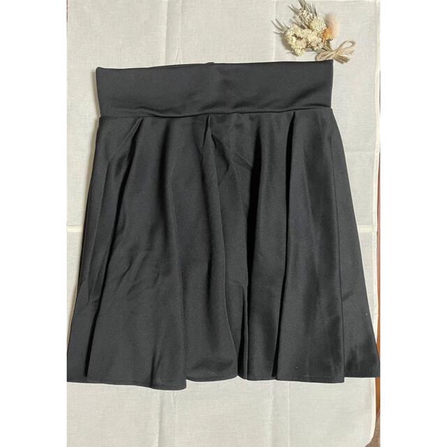 フレアスカート プリーツスカート 黒 ブラック 韓国 春 夏 Mサイズ レディースのスカート(その他)の商品写真