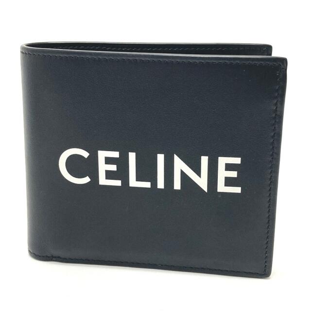 セリーヌ CELINE バイフォールドウォレット 10C873DME ロゴ 2つ折り財布 レザー ブラック