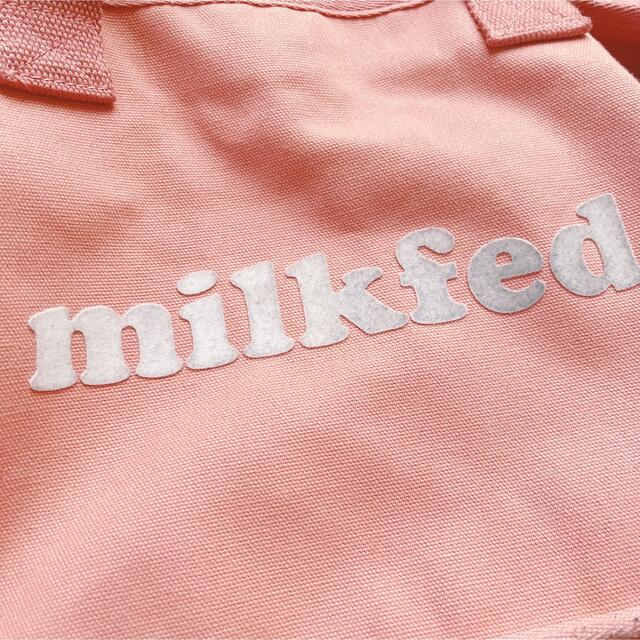 MILKFED.(ミルクフェド)のミルクフェドロゴショルダートートバッグピンクMILKfedジュエティページボーイ レディースのバッグ(ショルダーバッグ)の商品写真