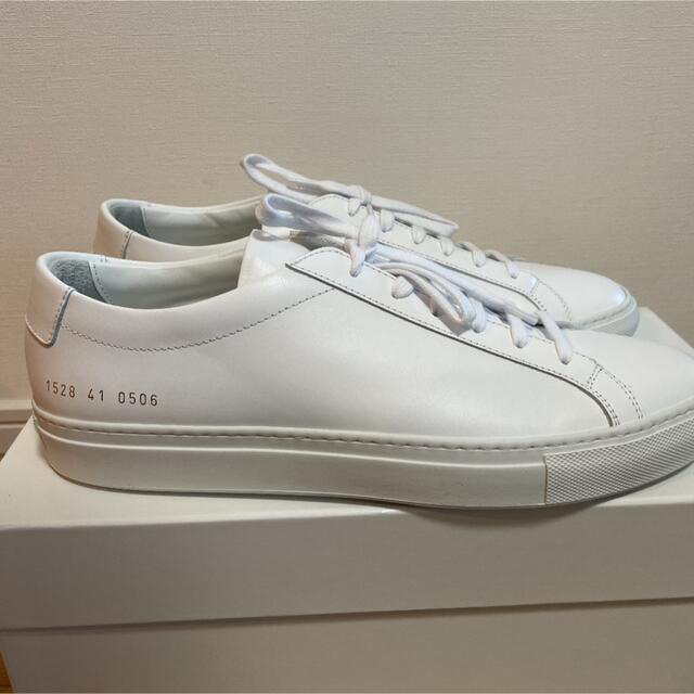 COMMON PROJECTS - 新品 コモン プロジェクト 白 スニーカー レザー 41 26.5cmの通販 by shop｜コモン