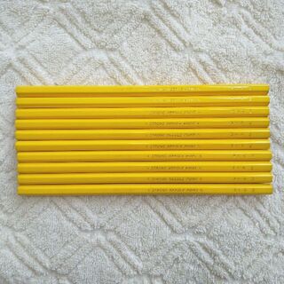 ミツビシエンピツ(三菱鉛筆)のMITSU-BISHI 硬質色鉛筆（グラフ用鉛筆）×10本（黄色）(その他)