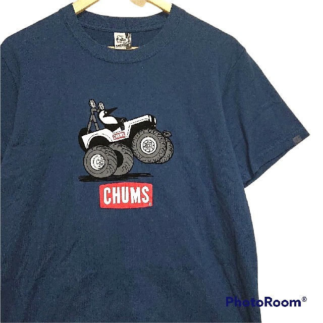 CHUMS(チャムス)の☆状態良好☆CHUMS ワイルドウィリーTシャツ ネイビー M アウトドア 古着 メンズのトップス(Tシャツ/カットソー(半袖/袖なし))の商品写真