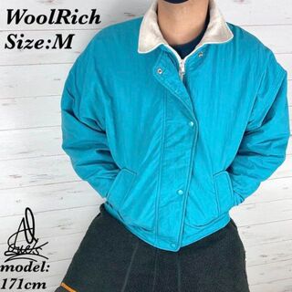 ウールリッチ(WOOLRICH)の《USA製》Wool Rich ウールリッチ　ブルゾン　M☆ターコイズ　切り返し(ブルゾン)