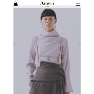 アメリヴィンテージ(Ameri VINTAGE)のAMERI パープル　ブラウス(シャツ/ブラウス(長袖/七分))