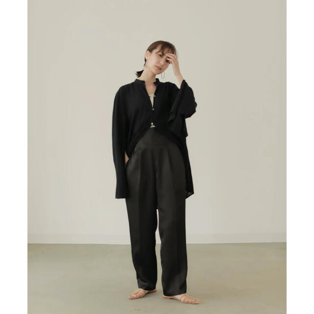 louren big crepe cardigan