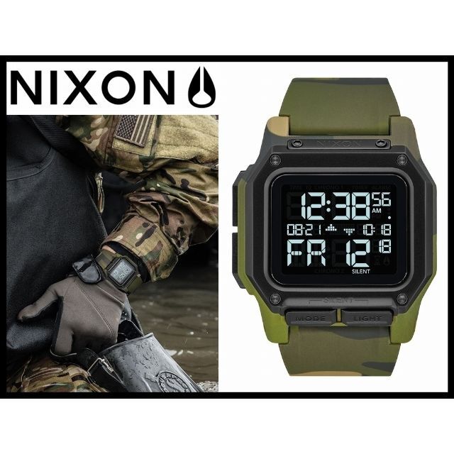 【楽天スーパーセール】 NIXON ② 腕時計 デジタル カモフラ A1180-3175 レグルス ニクソン 新品 - 腕時計(デジタル)