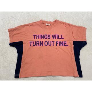 ブランシェス(Branshes)のオレンジ　ピンク　ネイビー　バイカラー  ブランシェス　Tシャツ　半袖(Tシャツ/カットソー)