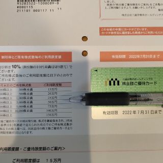 三越伊勢丹　株主優待券　15万円限度(ショッピング)