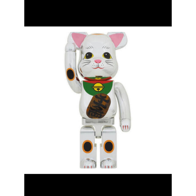 BE@RBRICK 招き猫 銀メッキ 発光 1000％