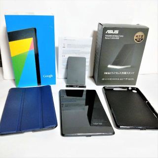 エイスース(ASUS)の◎Nexus7 2013  LTE版 《動作品》◎ Qi充電スタンド ・ケース(タブレット)