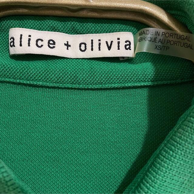 Alice+Olivia - アリスアンドオリビア ロゴポロシャツ クロップドの