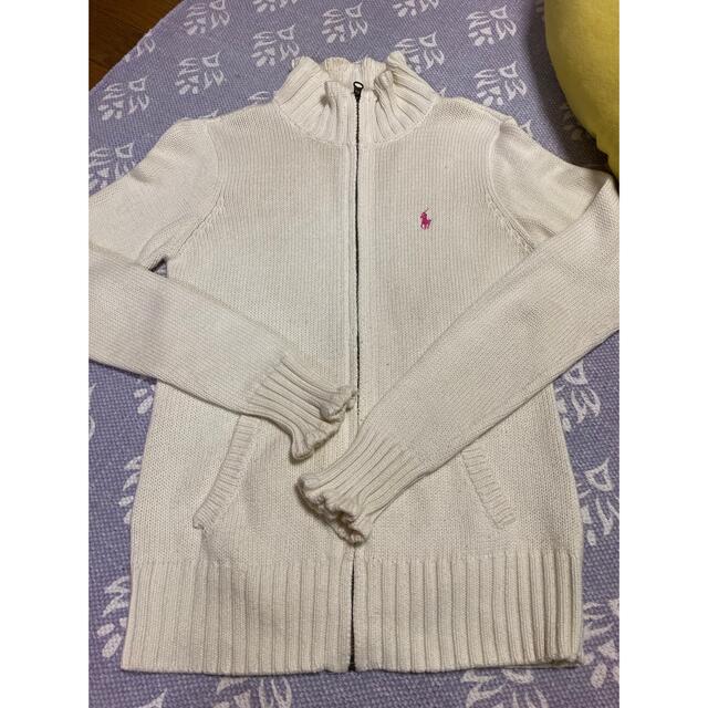 【美品】POLO Ralph laulen ジップカーディガン白　希少　XL