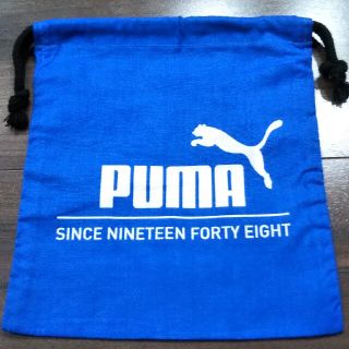 プーマ(PUMA)の【未使用】PUMA コップ袋 青(ランチボックス巾着)