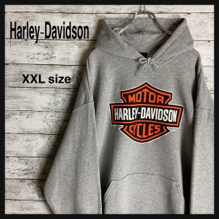 ハーレーダビッドソン(Harley Davidson)の【未使用　タグ付】ハーレーダビッドソン★プリントロゴパーカー　2XLサイズ(パーカー)