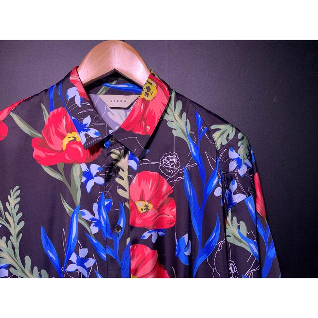 JieDa FLOWER PATTERN L/S SHIRT BLACK 1 6