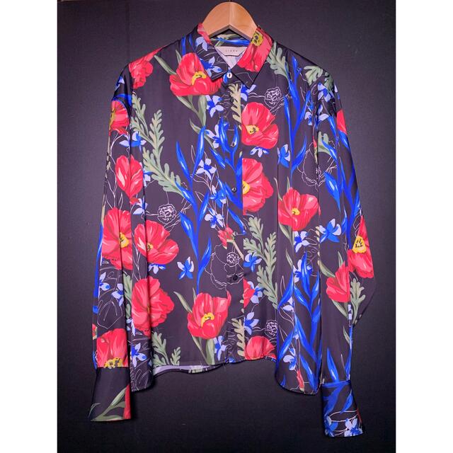 JieDa FLOWER PATTERN L/S SHIRT BLACK 1 7