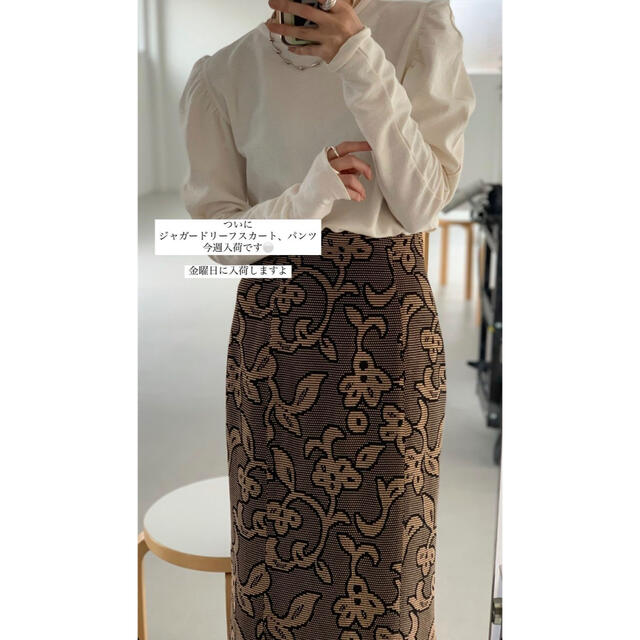 TODAYFUL(トゥデイフル)のTODAYFUL Jacquard Leaf Pencilskirt 36 レディースのスカート(ロングスカート)の商品写真