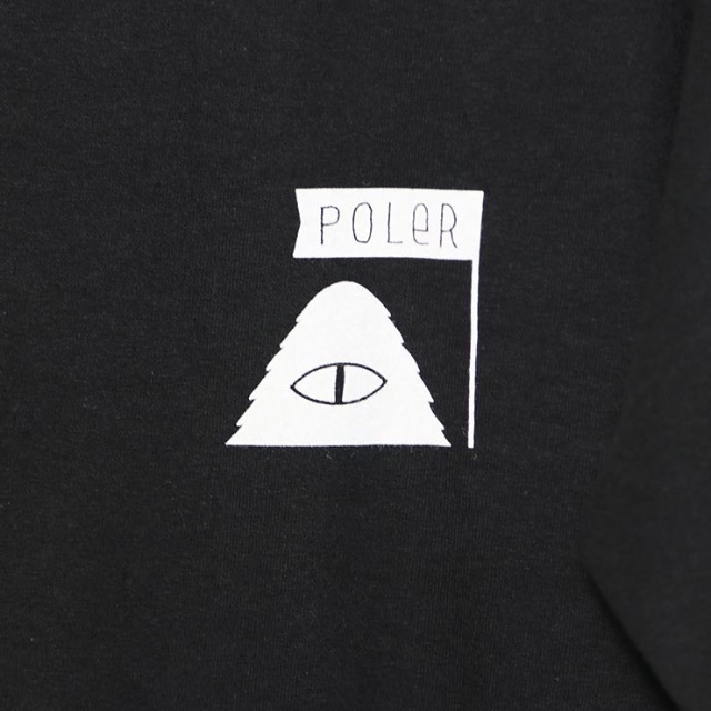 POLeR ポーラーアウトドアスタッフ ロゴ刺繡 スウェットブルゾン 黒