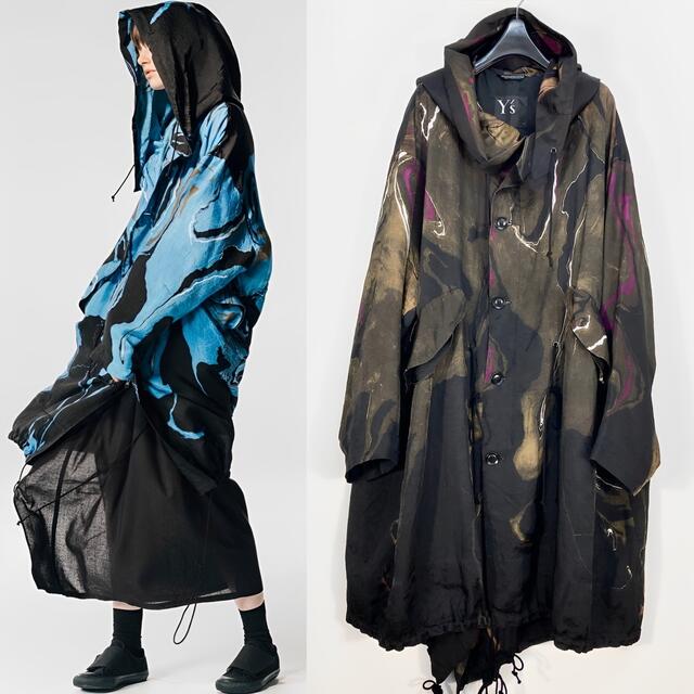 Y's - Y's ワイズ 20SS 墨流し マーブル柄 フーデットコートの通販 by