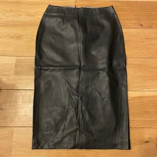 ザラ(ZARA)のZARA レザースカート(ひざ丈スカート)