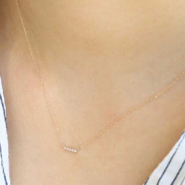 4℃(ヨンドシー)のL&co.⭐︎バーネックレス⭐︎プラチナ レディースのアクセサリー(ネックレス)の商品写真