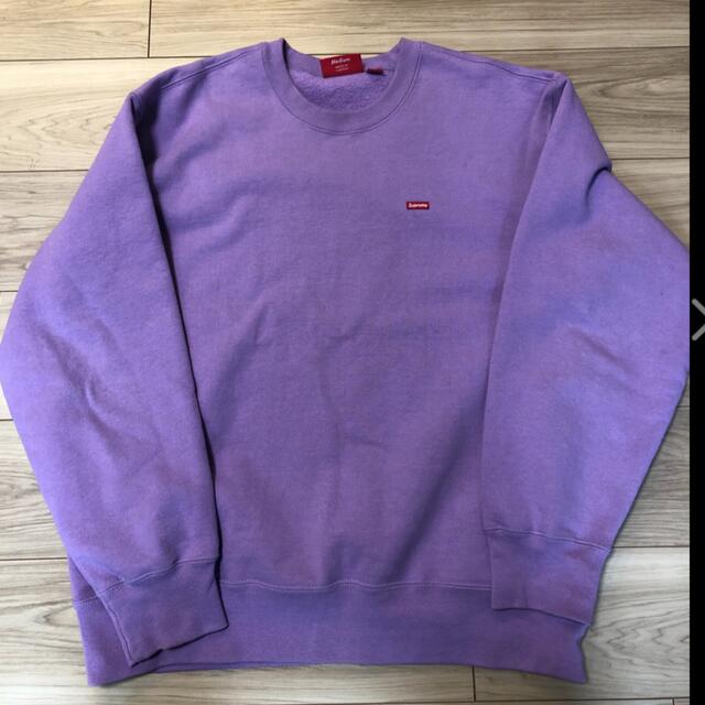 トップスsupreme small box logo 紫