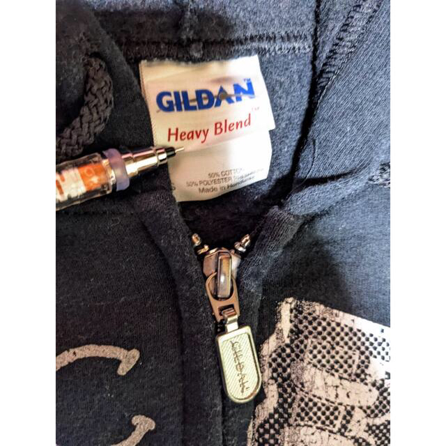 GILDAN(ギルタン)のギルダン sonic drive in ブラック フルジップ パーカー USA メンズのトップス(パーカー)の商品写真