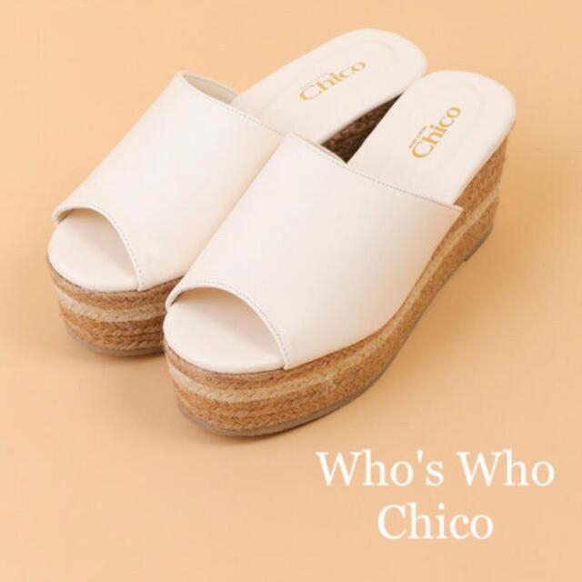 who's who Chico(フーズフーチコ)の試着のみ　ウッドヒールサンダル レディースの靴/シューズ(サンダル)の商品写真