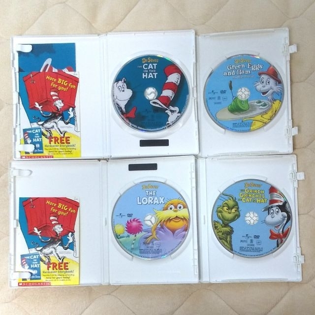 US版「THE CAT IN THE HAT」他 Dr. Seuss DVD５枚 エンタメ/ホビーのDVD/ブルーレイ(キッズ/ファミリー)の商品写真