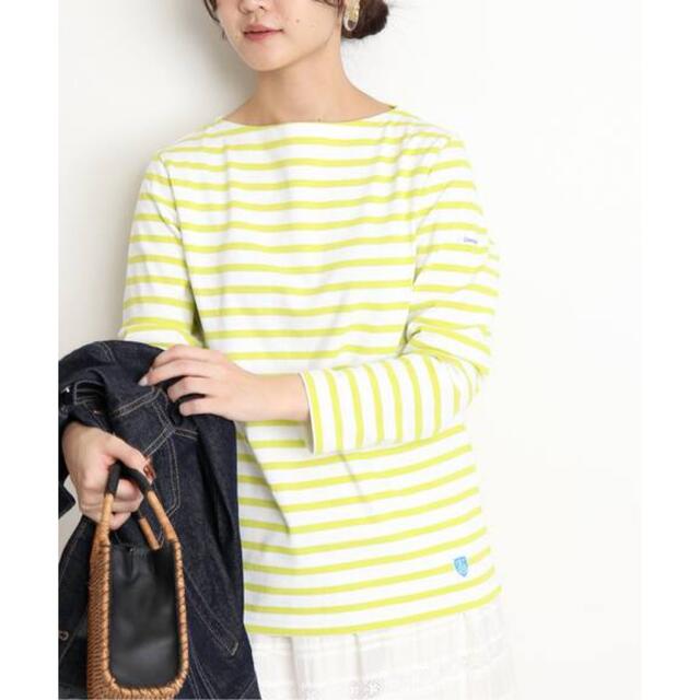 SLOBE IENA(スローブイエナ)の【SLOBE IENA】オーシバル別注 REGULAR STRIPEカットソー レディースのトップス(カットソー(長袖/七分))の商品写真