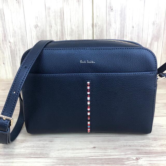 【美品】Paul Smith インセットクロスオーバーストライプショルダーバッグ