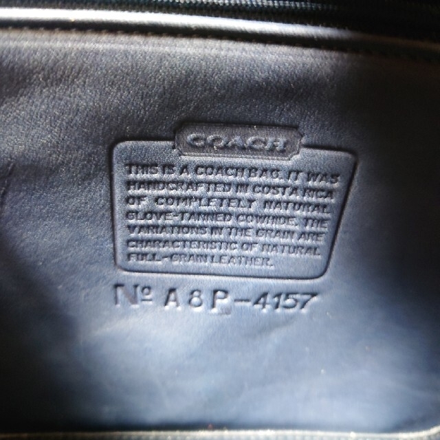 COACH(コーチ)のオールドコーチ　トートバック　USA製　ネイビー　COACH レディースのバッグ(ショルダーバッグ)の商品写真