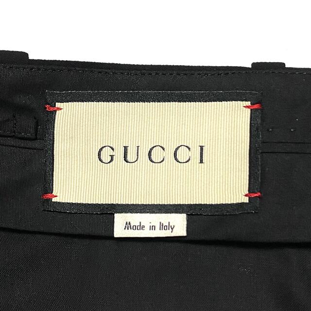 未使用 極美品 19AW GUCCI グッチ ワイド スラックス パンツ 36