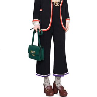 未使用 極美品 19AW GUCCI グッチ ワイド スラックス パンツ 36