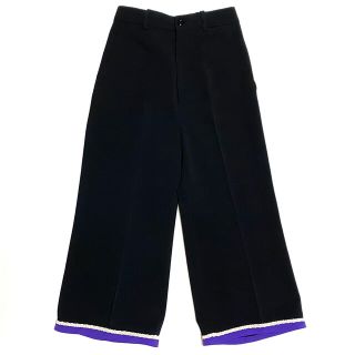 未使用 極美品 19AW GUCCI グッチ ワイド スラックス パンツ 36の