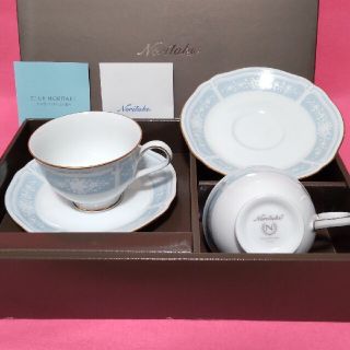 ノリタケ(Noritake)のノリタケ レースウッド ゴールド ティー コーヒー ソーサー ペアセット(食器)