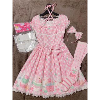 アンジェリックプリティー(Angelic Pretty)のangelic pretty sugar fairy cake ワンピースセット(ひざ丈ワンピース)