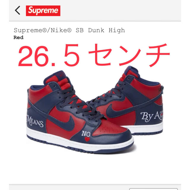 Supreme Nike SB Dunk High シュプリームナイキ 26.5