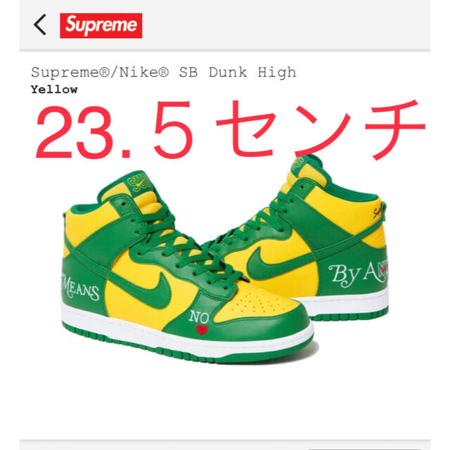 Supreme Nike SB Dunk High シュプリームナイキ 23.5