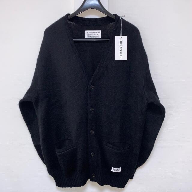 WACKO MARIA(ワコマリア)の【WACKOMARIA】黒MOHAIR CARDIGAN／新品タグ付／送料込 メンズのトップス(カーディガン)の商品写真